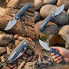 GT-T0050-1 Ball Bearing Folding Knife 14C28N Stonewash G10 Carbon Fiber Handle EDC Pocket Knife GT-T0050-1 Ball Bearing Folding Knife 14C28N Stonewash G10 Carbon Fiber Handle EDC Pocket Knife