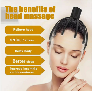 Muscle Release Electric Octopus Scalp Massager Black For Targeted Pressure Points