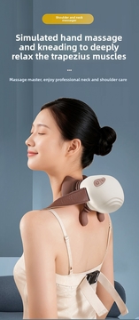 Professional Gotole Neck Shoulder Massager – Electric Kneading + Constant Heating | 3 Adjustable Intensities, 2 Compress Levels | Wireless Remote & Timing Setting for Targeted Muscle Relaxation