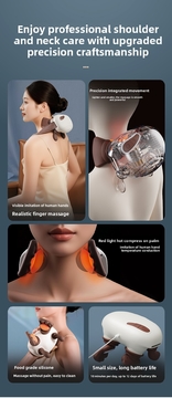 Professional Gotole Neck Shoulder Massager – Electric Kneading + Constant Heating | 3 Adjustable Intensities, 2 Compress Levels | Wireless Remote & Timing Setting for Targeted Muscle Relaxation