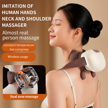 Elevate Your Self-Care Routine: Gotole Neck Shoulder Massager with Soothing Heat & Precision Kneading | 3 Intensities, 2 Compress Levels, Wireless Remote & Timing – Spa-Like Comfort at Home