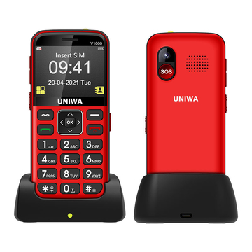 UNIWA V1000 Elderly Mobile Phones 4G Convenient Old Person Cell Phone