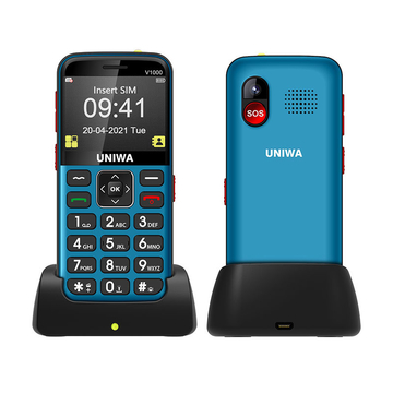 Easy Operation Elderly Mobile Phones UNIWA V1000 Long Lasting With 2.31&quot; Screen SOS Feature