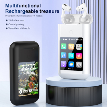 Large Screen Touch Earphone Large Battery Multiple Function In Ear Style Flashlight 8000mAH