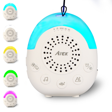 Child Lock White Noise Machine With Five Color Night Light 30 Soothing Sounds Timer Function