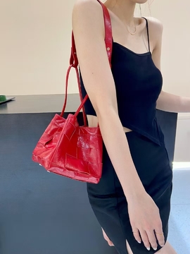 Top-Grain Oil-Waxed Cowhide Woven Small Square Bag genuine leather shoulder bag Cross body bag