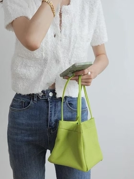 Sheepskin Small Square Bag genuine leather vegetable basket handbag should cross body bag