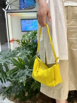 Top-Grain Cowhide Naturally Tumbled Single Shoulder Crossbody Bag genuine leather shoulder bag
