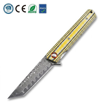 GT-DM031 Damascus Folding Knife | VG-10 Steel Core EDC