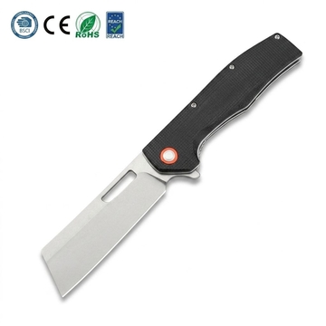 GT955 D2 Steel Folding Pocket Knife, 59HRC, Micarta Handle, Ball Bearing EDC Knife