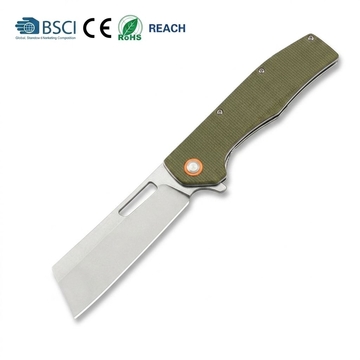 GT955 D2 Steel Folding Knife 59HRC Micarta Handle EDC Pocket Knife