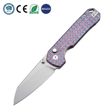 GT-T0070-6 Portable EDC Folding Knife Sharp VG10 Blade Titanium Alloy Handle Outdoor  Survival Tool