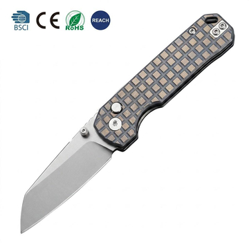 GT-T0070-6 Portable EDC Folding Knife Sharp VG10 Blade Titanium Alloy Handle Outdoor Tactical  Survival Tool