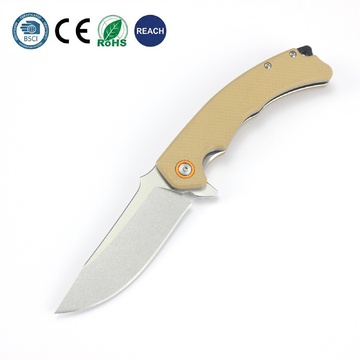 Tunafire Knife GT-T0064 Portable Utility Folding Knife High Wear Resistant D2 Blade G10 Comfort Grip Ideal EDC Gear For Hiking Fishing And Collection